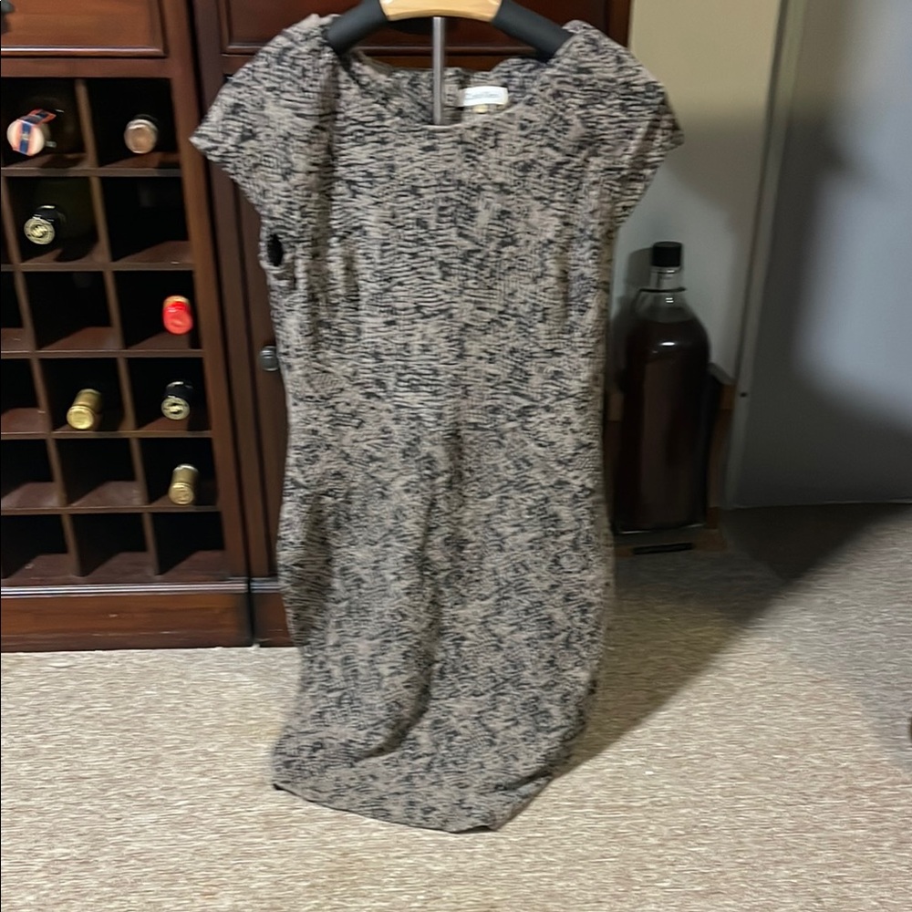 Black and Mocha Midi Dress by Calvin Klein